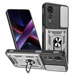 For ZTE nubia Neo 2 Sliding Camera Cover Design TPU+PC Phone Case(Silver)