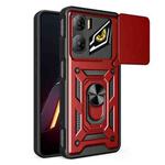 For ZTE nubia Neo 3 Sliding Camera Cover Design TPU+PC Phone Case(Red)