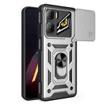 For ZTE nubia Neo 3 Sliding Camera Cover Design TPU+PC Phone Case(Silver)