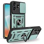 For ZTE Axon 50 Lite 4G Sliding Camera Cover Design TPU+PC Phone Case(Green)