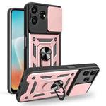 For ZTE Axon 50 Lite 4G Sliding Camera Cover Design TPU+PC Phone Case(Rose Gold)