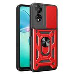 For TCL 50 SE Sliding Camera Cover Design TPU+PC Phone Case(Red)