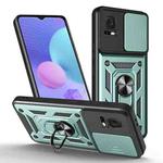For TCL 405 / 406 / 408 Sliding Camera Cover Design TPU+PC Phone Case(Green)