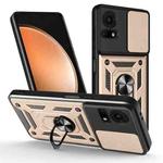 For TCL 50 LE 4G Sliding Camera Cover Design TPU+PC Phone Case(Gold)