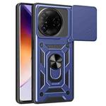 For itel S24 Sliding Camera Cover Design TPU+PC Phone Case(Blue)