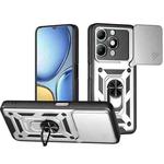 For itel A90 4G Sliding Camera Cover Design TPU+PC Phone Case(Silver)