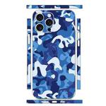 For iPhone 15 Pro Max All-inclusive PET Phone Decal Adhesive Sticker(Blue White)