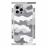 For iPhone 15 Pro Max All-inclusive PET Phone Decal Adhesive Sticker(Camouflage White)