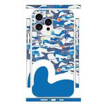 For iPhone 15 Pro Max All-inclusive PET Phone Decal Adhesive Sticker(Blue Ripples)