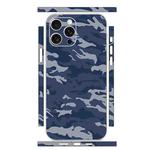 For iPhone 15 Pro All-inclusive PET Phone Decal Adhesive Sticker(Camouflage Blue)