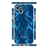 For iPhone 15 Plus All-inclusive PET Phone Decal Adhesive Sticker(Blue Lines)