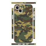 For iPhone 15 Plus All-inclusive PET Phone Decal Adhesive Sticker(Camouflage Brown)