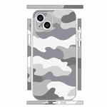 For iPhone 15 Plus All-inclusive PET Phone Decal Adhesive Sticker(Camouflage White)