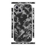 For iPhone 15 Plus All-inclusive PET Phone Decal Adhesive Sticker(Camouflage Black)