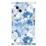 For iPhone 15 All-inclusive PET Phone Decal Adhesive Sticker(Light Blue White)