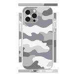 For iPhone 14 Pro Max All-inclusive PET Phone Decal Adhesive Sticker(Camouflage White)