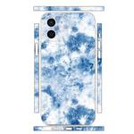 For iPhone 12 All-inclusive PET Phone Decal Adhesive Sticker(Light Blue White)