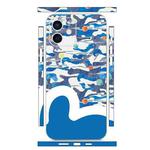 For iPhone 12 All-inclusive PET Phone Decal Adhesive Sticker(Blue Ripples)