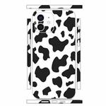 For iPhone 12 All-inclusive PET Phone Decal Adhesive Sticker(Black White Cow Pattern)