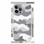 For iPhone 12 Pro Max All-inclusive PET Phone Decal Adhesive Sticker(Camouflage White)