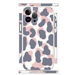 For iPhone 12 Pro Max All-inclusive PET Phone Decal Adhesive Sticker(Purple Pink Cow Pattern)