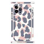 For iPhone 12 Pro All-inclusive PET Phone Decal Adhesive Sticker(Purple Pink Cow Pattern)