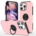 For iPhone 16 Pro Max PC Hybrid TPU Magnetic Ring Holder Phone Case(Rose Gold)