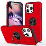 For iPhone 16 Pro PC Hybrid TPU Magnetic Ring Holder Phone Case(Red)