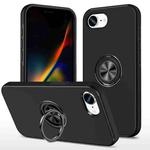 For iPhone 16e PC + TPU Magnetic Phone Case with Invisible Ring Holder(Black)
