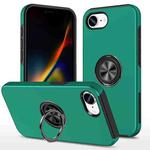 For iPhone 16e PC + TPU Magnetic Phone Case with Invisible Ring Holder(Dark Green)