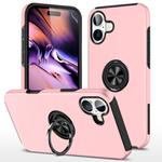 For iPhone 17 PC + TPU Magnetic Phone Case with Invisible Ring Holder(Rose Gold)