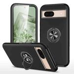 For Google Pixel 8a PC Hybrid TPU Magnetic Ring Holder Phone Case(Black)