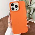 For iPhone 16 Pro Max Leather Texture TPU Full Coverage Phone Case(Orange)