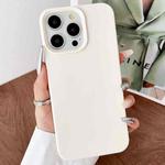 For iPhone 15 Pro Leather Texture TPU Full Coverage Phone Case(White)