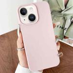 For iPhone 14 Plus Leather Texture TPU Full Coverage Phone Case(Pink)