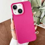 For iPhone 14 Plus Leather Texture TPU Full Coverage Phone Case(Rose Red)