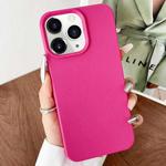 For iPhone 11 Pro Max Leather Texture TPU Full Coverage Phone Case(Rose Red)