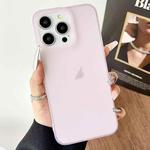 For iPhone 16 Pro Max Frosted Translucent TPU Full Coverage Phone Case(Pink)