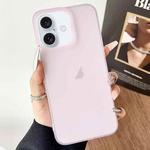 For iPhone 16 Plus Frosted Translucent TPU Full Coverage Phone Case(Pink)