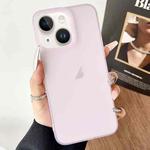 For iPhone 14 Plus Frosted Translucent TPU Full Coverage Phone Case(Pink)