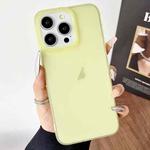 For iPhone 13 Pro Max Frosted Translucent TPU Full Coverage Phone Case(Yellow)