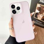 For iPhone 11 Pro Max Frosted Translucent TPU Full Coverage Phone Case(Pink)