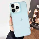 For iPhone 11 Pro Max Frosted Translucent TPU Full Coverage Phone Case(Light Blue)