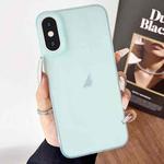 For iPhone X / XS Frosted Translucent TPU Full Coverage Phone Case(Light Green)