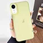 For iPhone XR Frosted Translucent TPU Full Coverage Phone Case(Yellow)