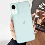 For iPhone XR Frosted Translucent TPU Full Coverage Phone Case(Light Green)