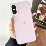 For iPhone XS Max Frosted Translucent TPU Full Coverage Phone Case(Pink)