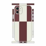 For iPhone 12 Color Matching All-inclusive PET Phone Decal Adhesive Sticker(White Wine Red)