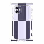 For iPhone 12 Color Matching All-inclusive PET Phone Decal Adhesive Sticker(Dark Light Purple)