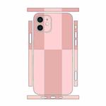 For iPhone 12 mini Color Matching All-inclusive PET Phone Decal Adhesive Sticker(Dark Light Pink)